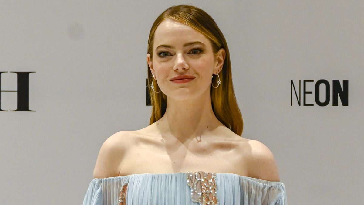 Emma Stone Grecian Dress Bleat Premiere