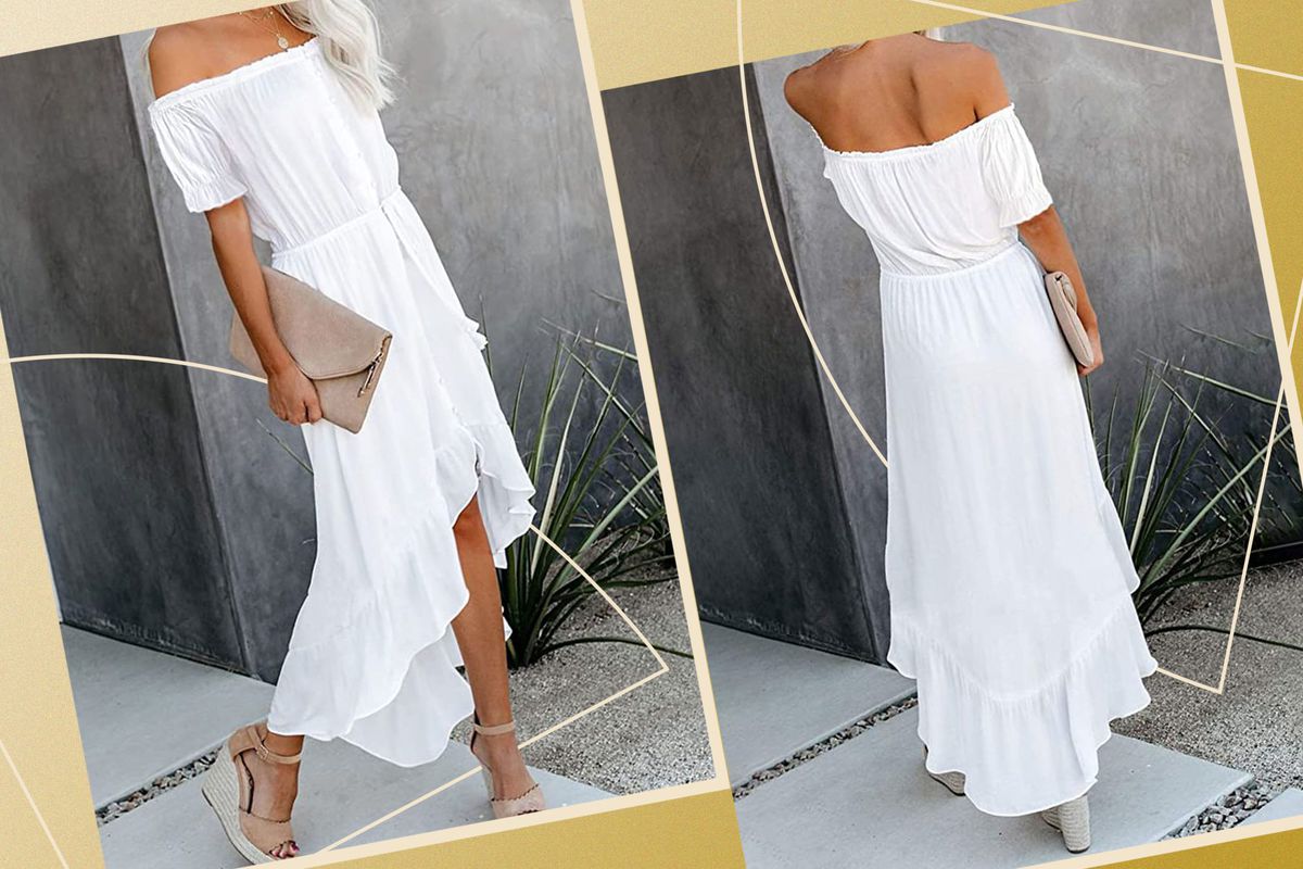 Shoppers Say This $36 Off-the-Shoulder Dress Is “Cool Enough for Summer”