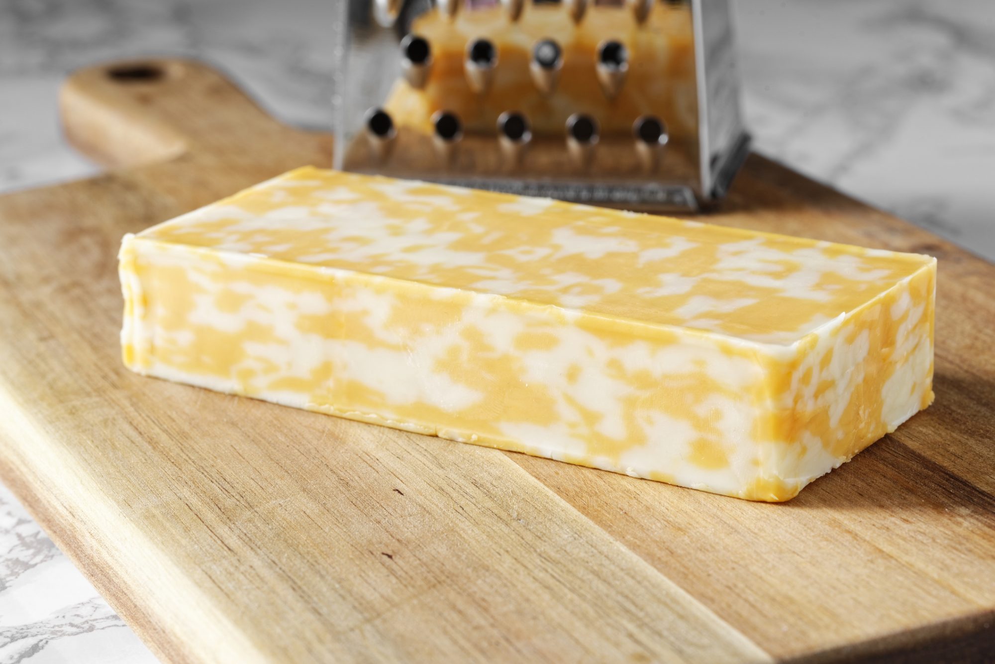 block of Colby jack cheese