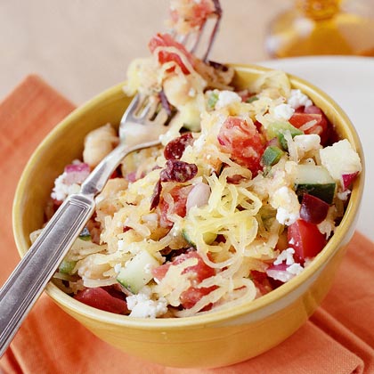 Greek-Style Salad with Spaghetti Squash 