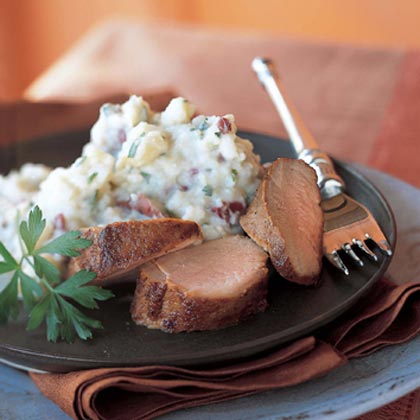 Mashed Potatoes with Blue Cheese and Parsley 