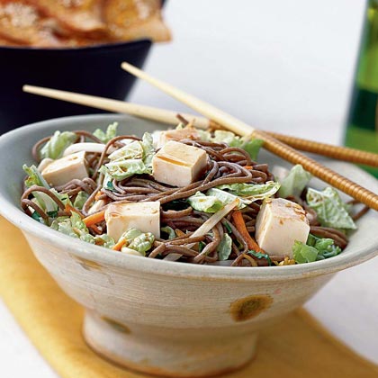 Soba Noodle Salad with Vegetables and Tofu 