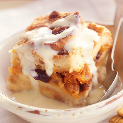 Brown Sugar Bread Pudding with Cr&egrave;me Anglaise 