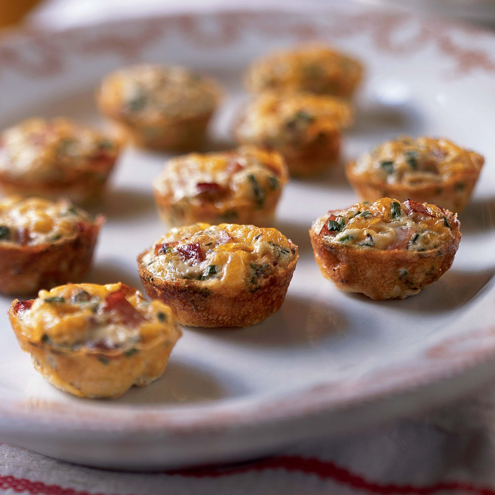Mini Frittatas with Ham and Cheese