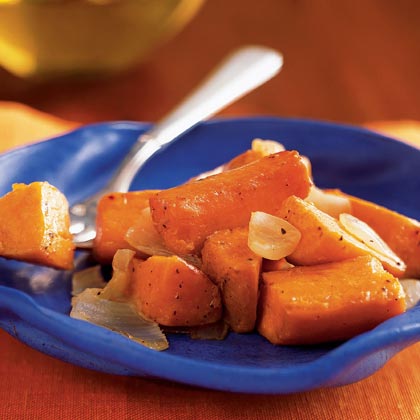 Oven-Roasted Sweet Potatoes and Onions 