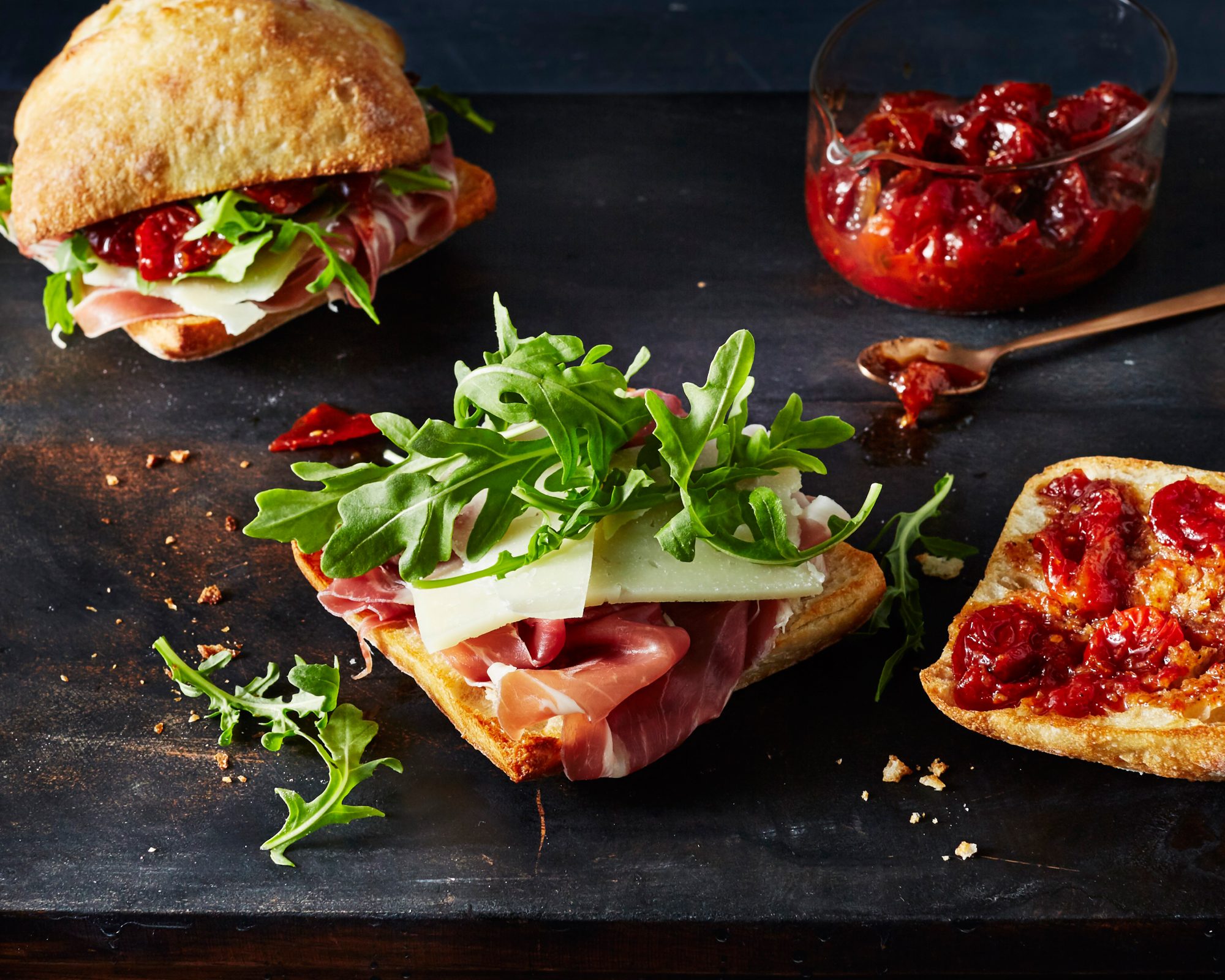 Ham and Manchego Sandwiches with Tomato Jam