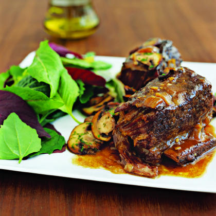 Beef Short Ribs with Mushrooms 