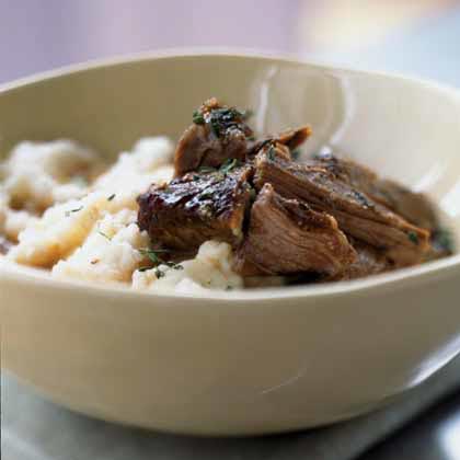 Slow-Roasted Beef with Creamy Mashed Potatoes 