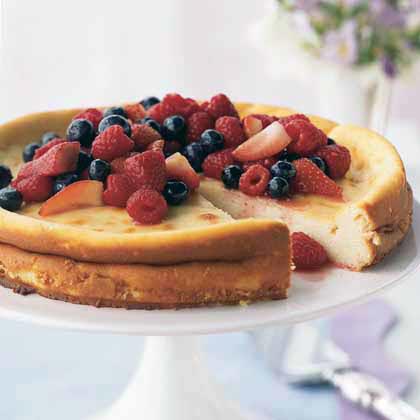 Ricotta Cheesecake with Fresh Berry Topping 