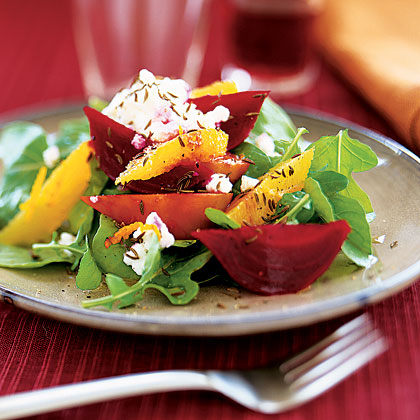 Beet-Orange Salad with Ricotta 