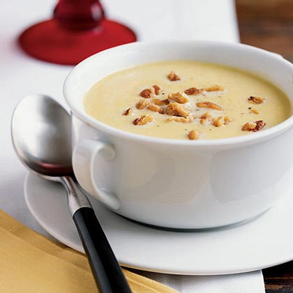 Butternut Squash Soup with Toasted Walnuts 