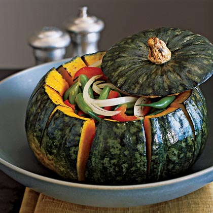 Roasted Kabocha Squash Bowl with Autumn Vegetables 