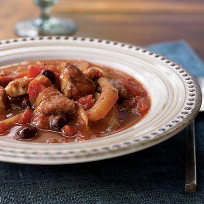 Proven&ccedil;al Pork Stew with Olives and Fennel 