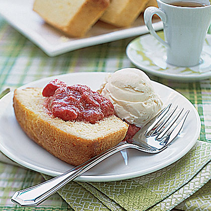 Lemon Pound Cake with Fruit Compote