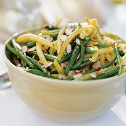 Summer Beans with Preserved Lemon, Almonds, and Rosemary