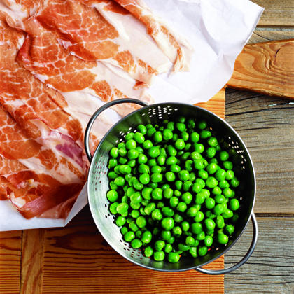 Simple Risotto with Prosciutto and Peas 