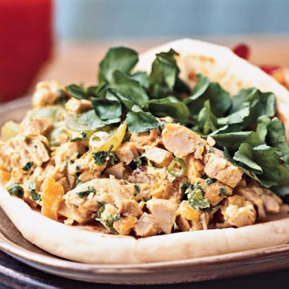 Curried Chicken Salad in Naan 