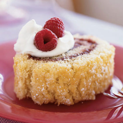 Almond Jelly Roll with Raspberry Filling