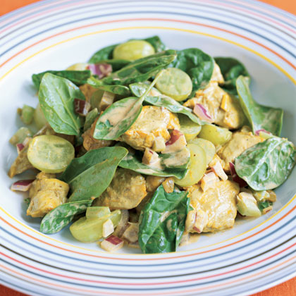 Curried Chicken Salad with Grapes 