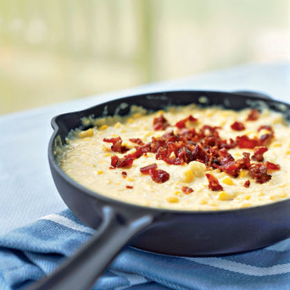 Creamed Corn with Bacon and Leeks 