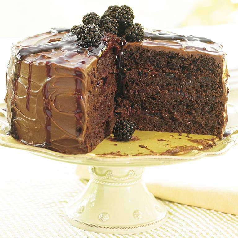 New-Fashioned Blackberry Chocolate Spice Cake
