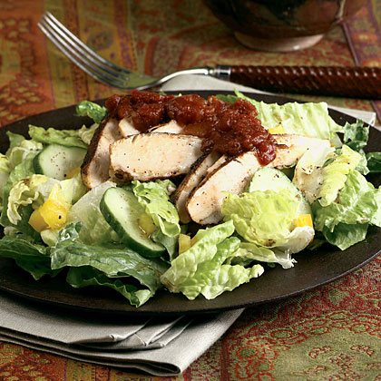 Blackened Chicken Salad with Tomato Chutney