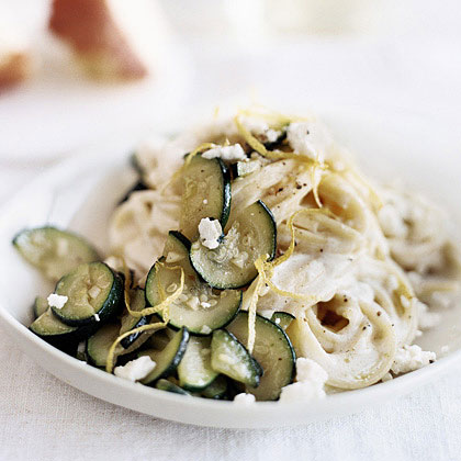 Pasta with Zucchini and Goat Cheese 