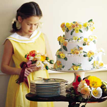 Pansy Wedding Cake