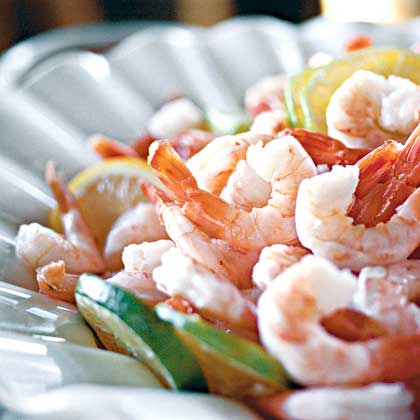 Boiled Shrimp With R&eacute;moulade Sauce and Spicy Cocktail Sauce 