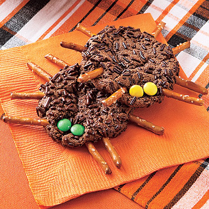 Chocolate-Cookie Spiders 