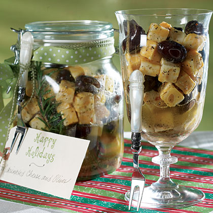 Marinated Cheese and Olives 