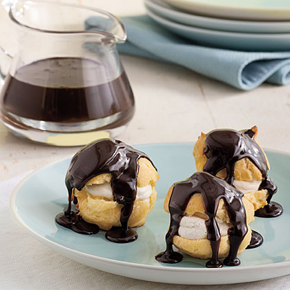 Profiteroles with Coffee Whipped Cream