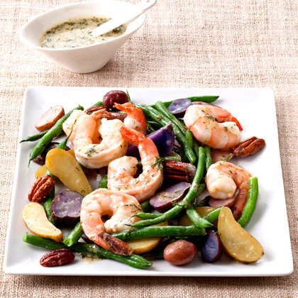 String Bean and Fingerling Potato Salad with Shrimp 