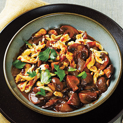 Mushroom Stew with Spaetzle