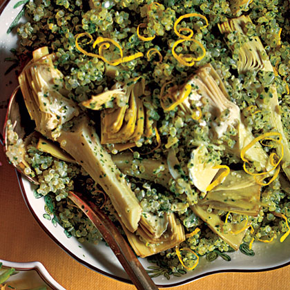 Quinoa Salad with Artichokes and Parsley 