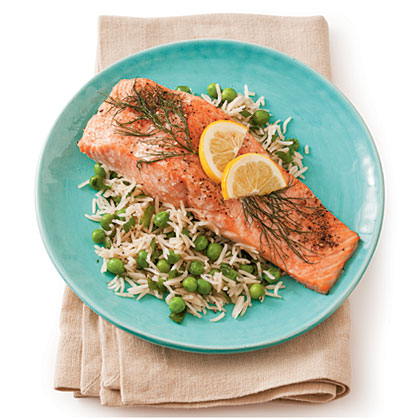 Roasted Salmon with Lemon and Dill 