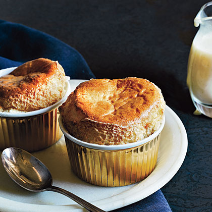 Brown Sugar Souffles with Creme Anglaise