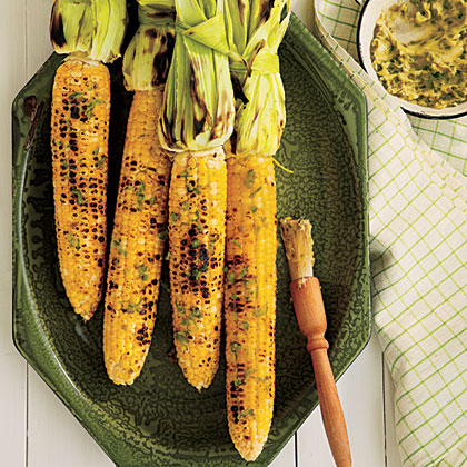 Grilled Corn on the Cob with Roasted Jalapeno Butter