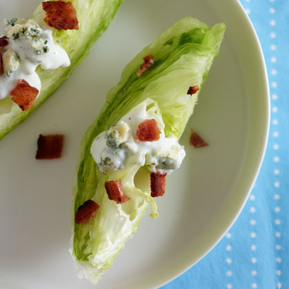 One-Bite Wedge Salad with Blue Cheese and Bacon 