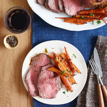 Roast Beef With Balsamic Glazed Carrots 