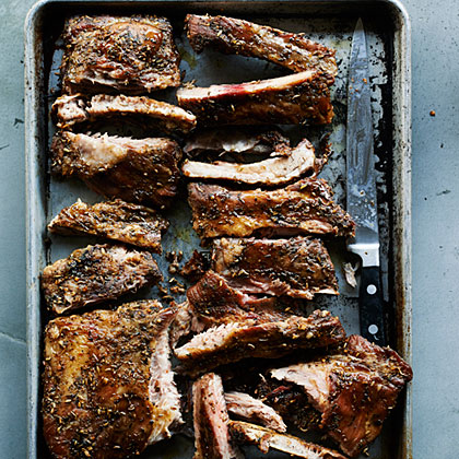 Grilled Spareribs with Fennel Seeds and Herbs 