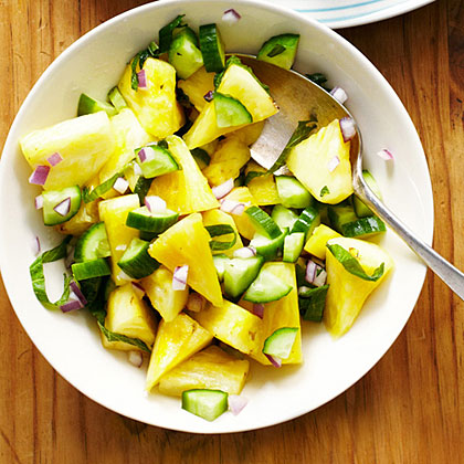 Pineapple, Cucumber, and Shiso Salad 