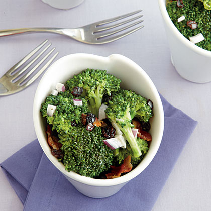 Broccoli Crunch Salad with Bacon and Currants 