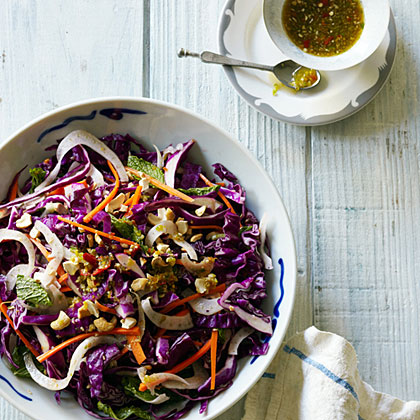 Cabbage, Cashew, and Fennel Salad 