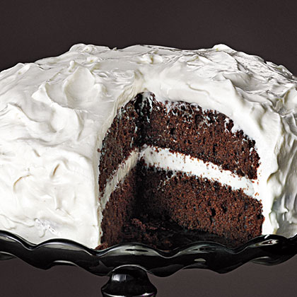 Chocolate Cake with Fluffy Frosting 