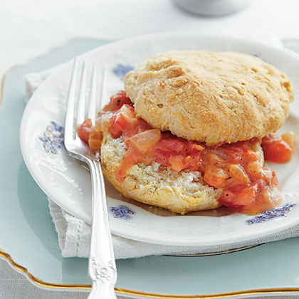 Cat-head Biscuits with Tomato Gravy