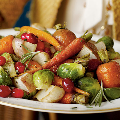Cranberry Roasted Winter Vegetables 