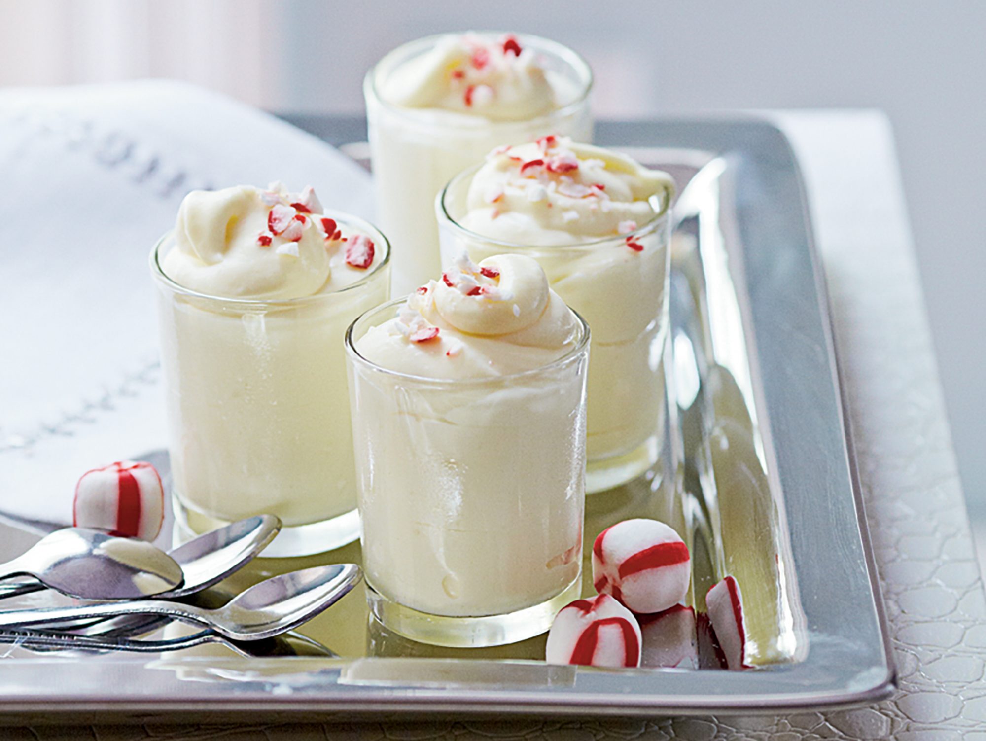 White Chocolate-Peppermint Mousse