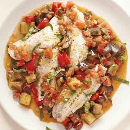 Steamed Fish with Ratatouille 