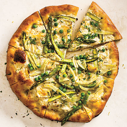 Spring Vegetable Pizza with Gremolata 